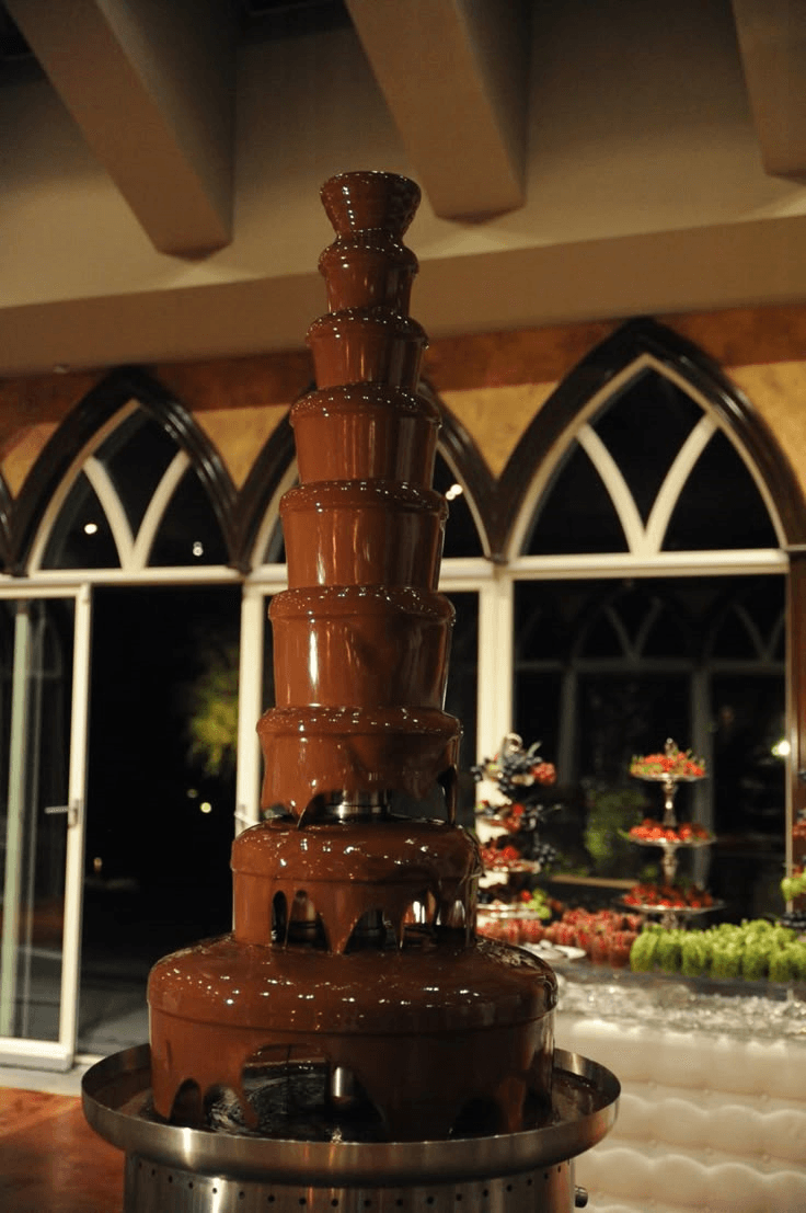 Luxury chocolate fountain